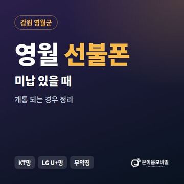 영월군선불폰 미납요금 있을 때 안내 이미지