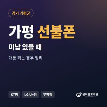 가평군선불폰 미납요금 있을 때 안내 이미지