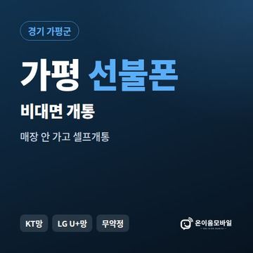 가평선불유심 비대면 개통 안내 이미지