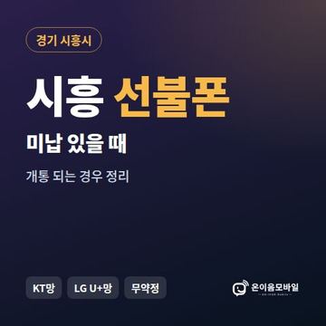시흥시선불폰 미납요금 있을 때 안내 이미지
