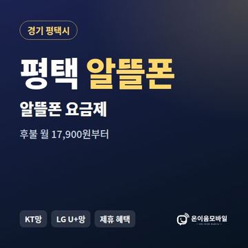 평택알뜰폰 요금제 비교 안내 이미지