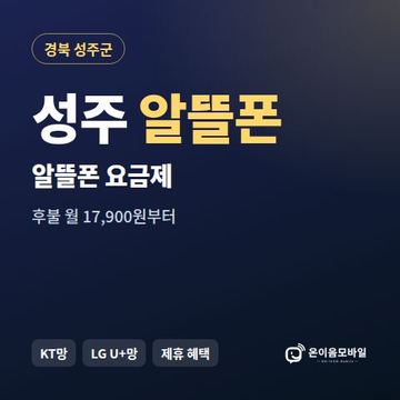 성주알뜰폰 요금제 비교 안내 이미지