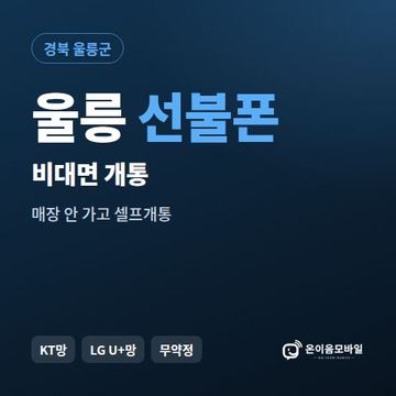 울릉선불유심 비대면 개통 안내 이미지