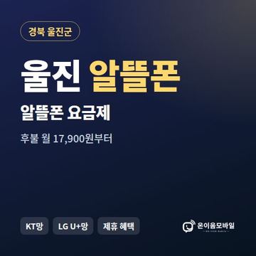 울진알뜰폰 요금제 비교 안내 이미지