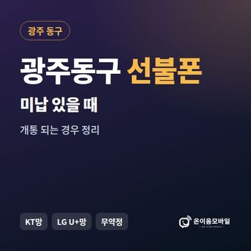 광주동구선불폰 미납요금 있을 때 안내 이미지