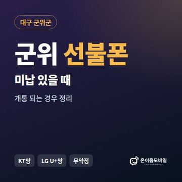 군위군선불폰 미납요금 있을 때 안내 이미지