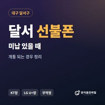 달서구선불폰 미납요금 있을 때 안내 이미지
