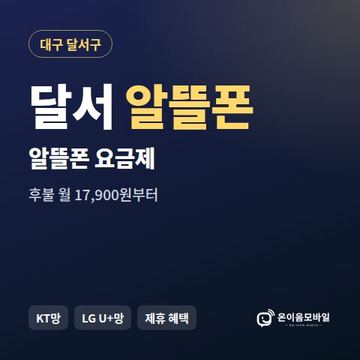 달서알뜰폰 요금제 비교 안내 이미지