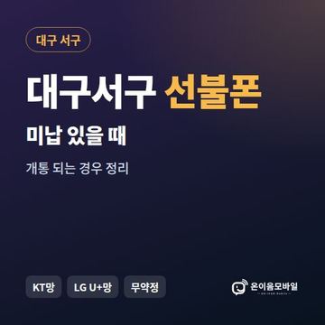 대구서구선불폰 미납요금 있을 때 안내 이미지