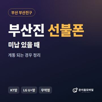 부산진구선불폰 미납요금 있을 때 안내 이미지