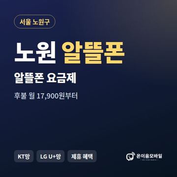 노원알뜰폰 요금제 비교 안내 이미지