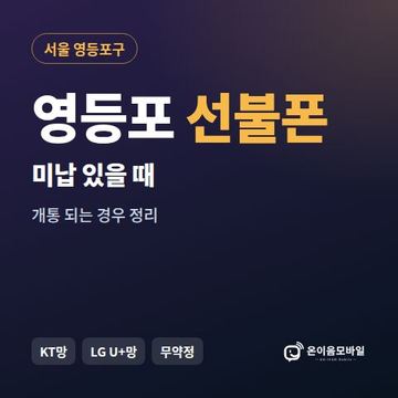 영등포구선불폰 미납요금 있을 때 안내 이미지