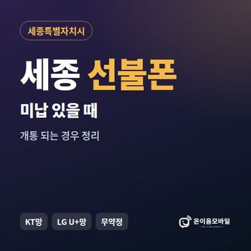 세종선불폰 미납요금 있을 때 안내 이미지