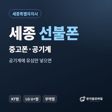 세종중고폰 선불폰 개통 안내 이미지
