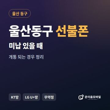 울산동구선불폰 미납요금 있을 때 안내 이미지