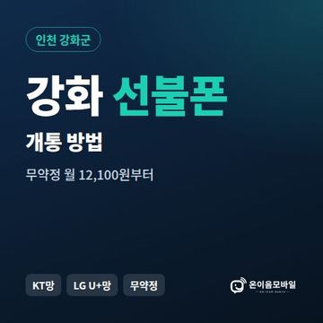 강화군선불폰 개통 방법 안내 이미지