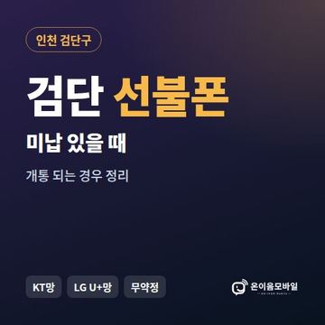 검단구선불폰 미납요금 있을 때 안내 이미지