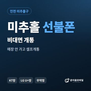 미추홀선불유심 비대면 개통 안내 이미지