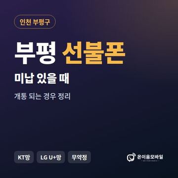 부평구선불폰 미납요금 있을 때 안내 이미지