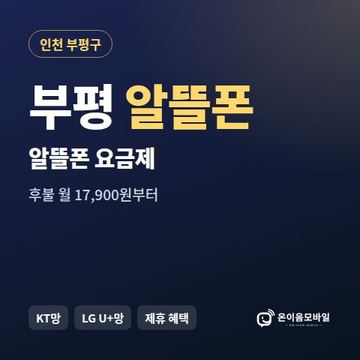부평알뜰폰 요금제 비교 안내 이미지