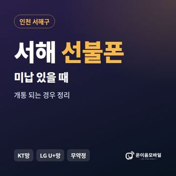 서해구선불폰 미납요금 있을 때 안내 이미지