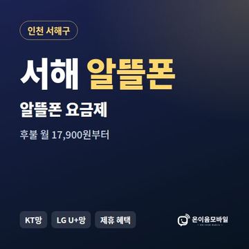 서해알뜰폰 요금제 비교 안내 이미지