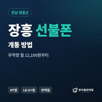 장흥군선불폰 개통 방법 안내 이미지