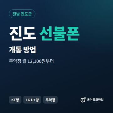 진도군선불폰 개통 방법 안내 이미지