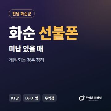 화순군선불폰 미납요금 있을 때 안내 이미지