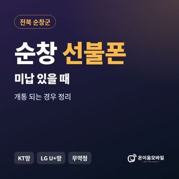 순창군선불폰 미납요금 있을 때 안내 이미지