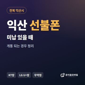 익산시선불폰 미납요금 있을 때 안내 이미지