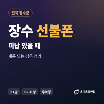 장수군선불폰 미납요금 있을 때 안내 이미지