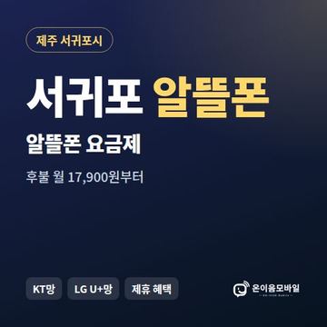 서귀포알뜰폰 요금제 비교 안내 이미지