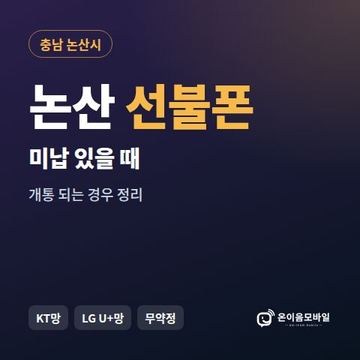논산시선불폰 미납요금 있을 때 안내 이미지
