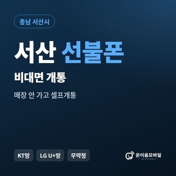 서산선불유심 비대면 개통 안내 이미지